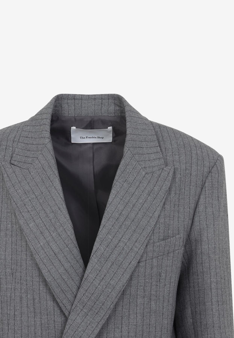 Newark Pinstripe Double-Breasted Blazer