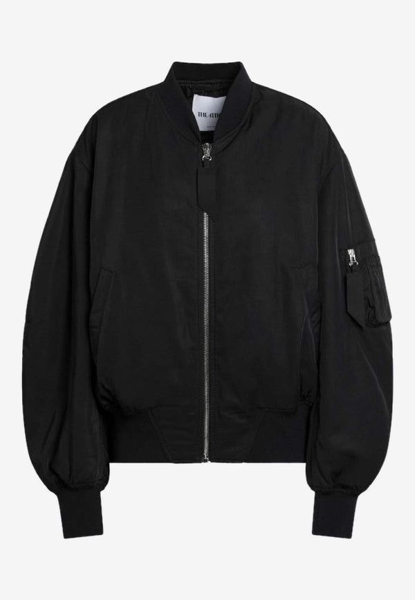 The Attico Zip-Up Bomber Jacket Black 260WCB0007PLL001AA/S_ATTIC-100