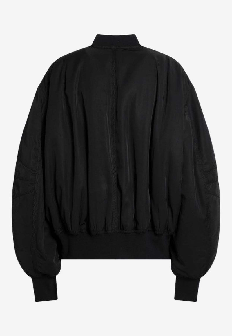 The Attico Zip-Up Bomber Jacket Black 260WCB0007PLL001AA/S_ATTIC-100