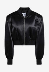 The Attico Cropped Bomber Jacket Black 260WCB0010VVV102AA/S_ATTIC-100