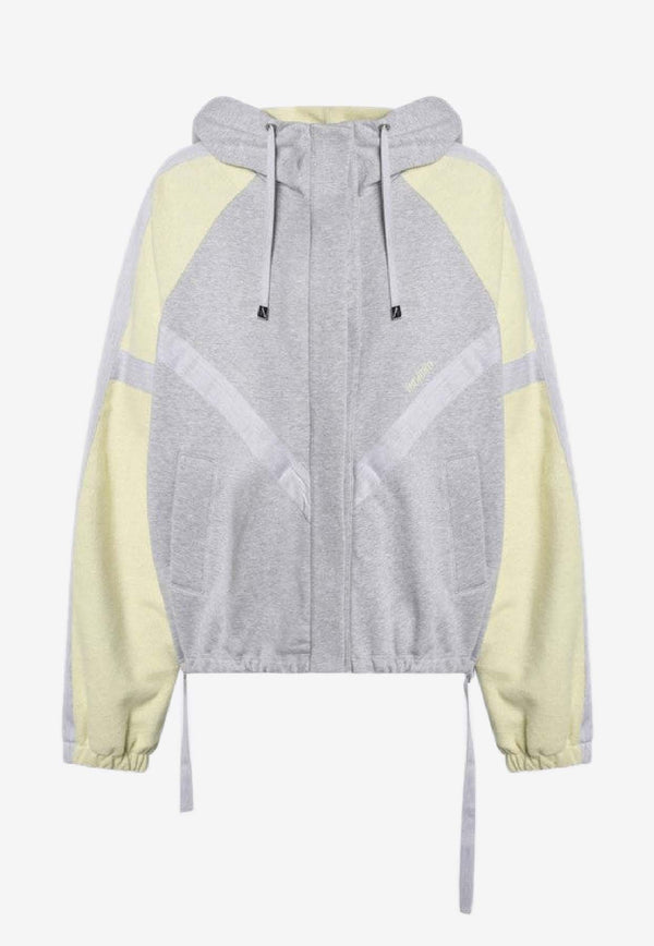 The Attico Colorblocked Zip-Up Hooded Sweatshirt Multicolor 260WCB0011JJF007AA/S_ATTIC-841