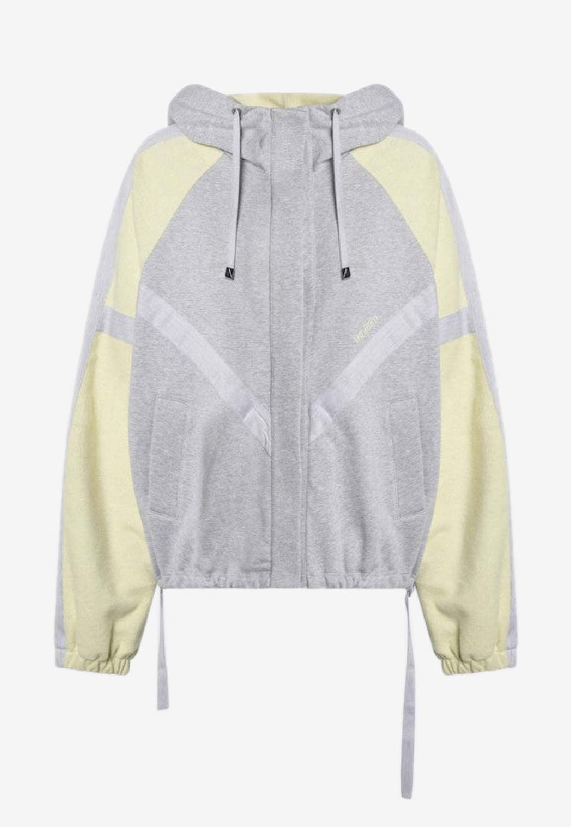 The Attico Colorblocked Zip-Up Hooded Sweatshirt Multicolor 260WCB0011JJF007AA/S_ATTIC-841