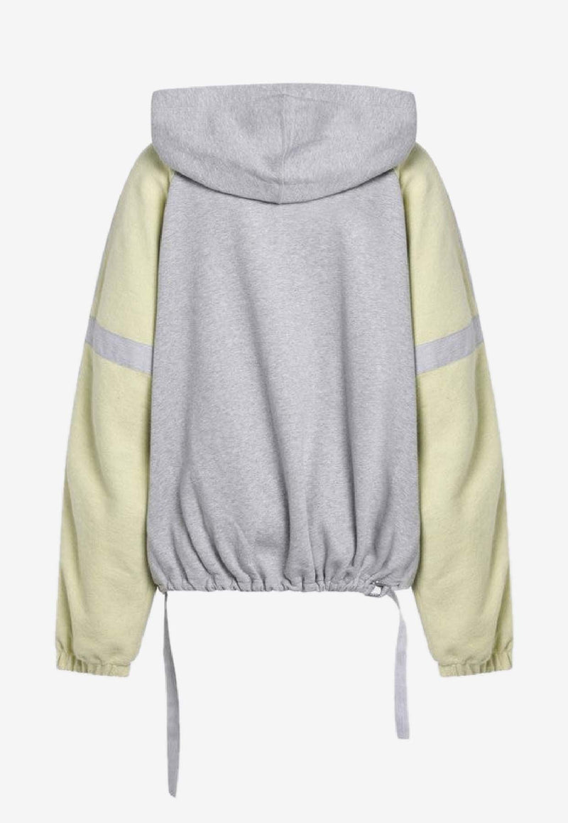 The Attico Colorblocked Zip-Up Hooded Sweatshirt Multicolor 260WCB0011JJF007AA/S_ATTIC-841