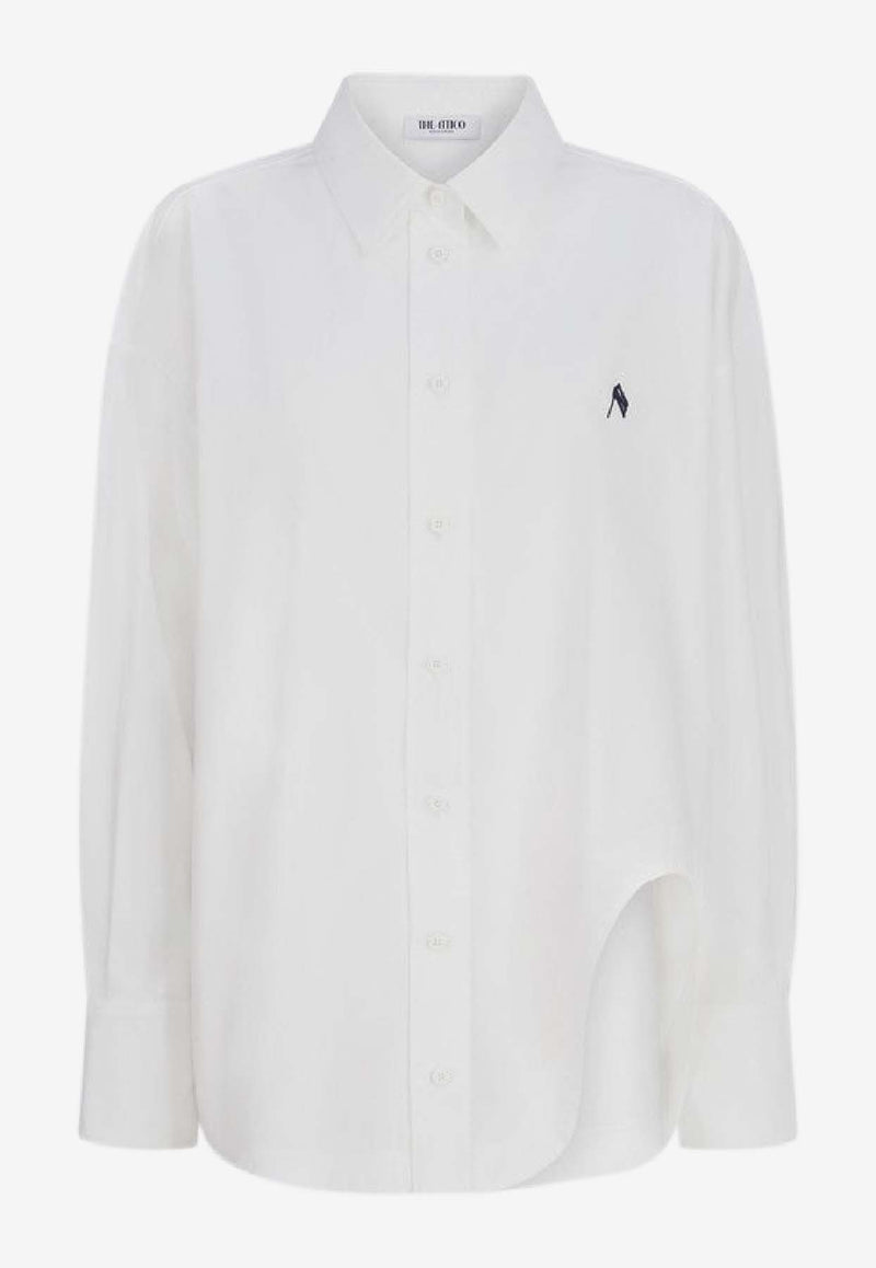 The Attico Oversized Asymmetric Shirt White 260WCH0000CCC052AA/S_ATTIC-870