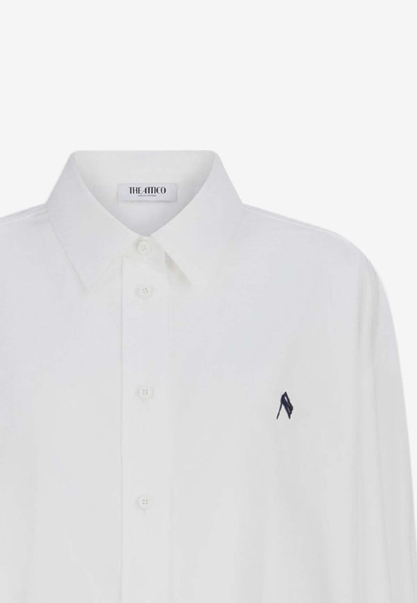 The Attico Oversized Asymmetric Shirt White 260WCH0000CCC052AA/S_ATTIC-870