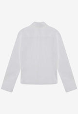The Attico Asymmetric Long-Sleeved Shirt White 260WCH0004CCC052AA/S_ATTIC-001
