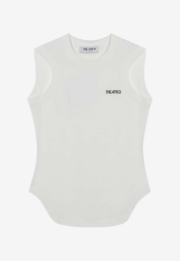 The Attico Embroidered Logo Tank Top White 260WCN0000JJJ025AA/S_ATTIC-001