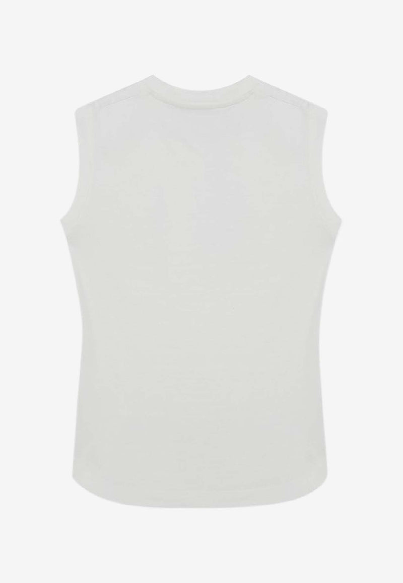 The Attico Embroidered Logo Tank Top White 260WCN0000JJJ025AA/S_ATTIC-001