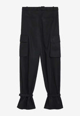 The Attico Straight-Leg Belted Pants Black 260WCP00283PLL001A/S_ATTIC-100