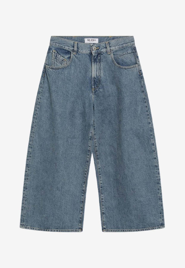 The Attico Faded Cropped Jeans Blue 260WCP0029DDD116AA/S_ATTIC-024