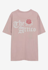 The Attico Shaped-Hem Logo T-shirt Pink 260WCT0035JJJ025PC/S_ATTIC-093