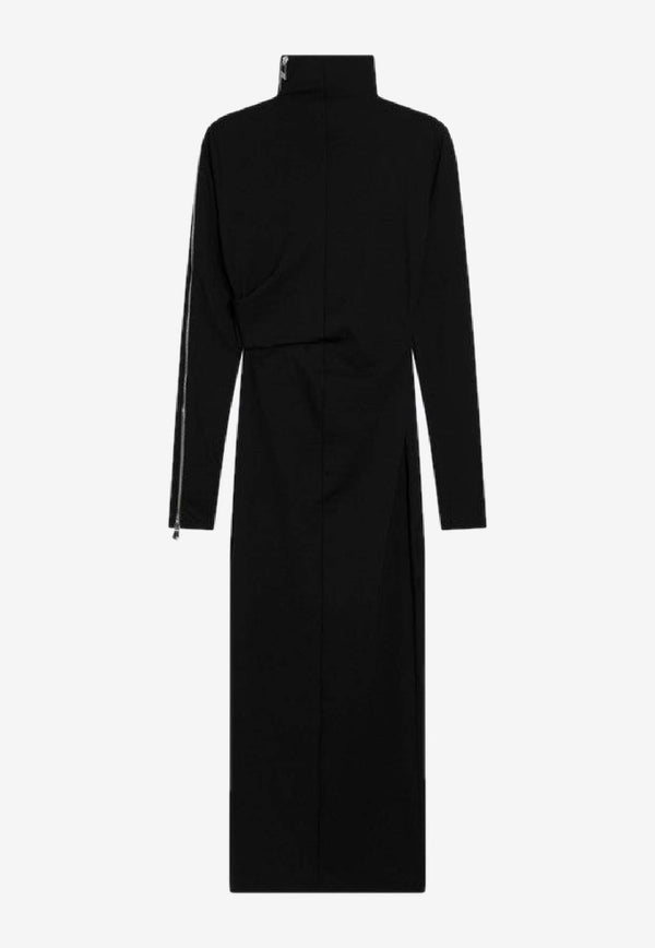 The Attico Turtleneck Midi Dress Black 260WCW00263RYY002A/S_ATTIC-100