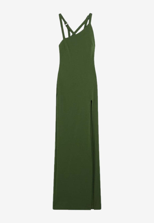 The Attico Maxi Dress with Front-Slit Green 260WCW0026VVP002AA/S_ATTIC-017