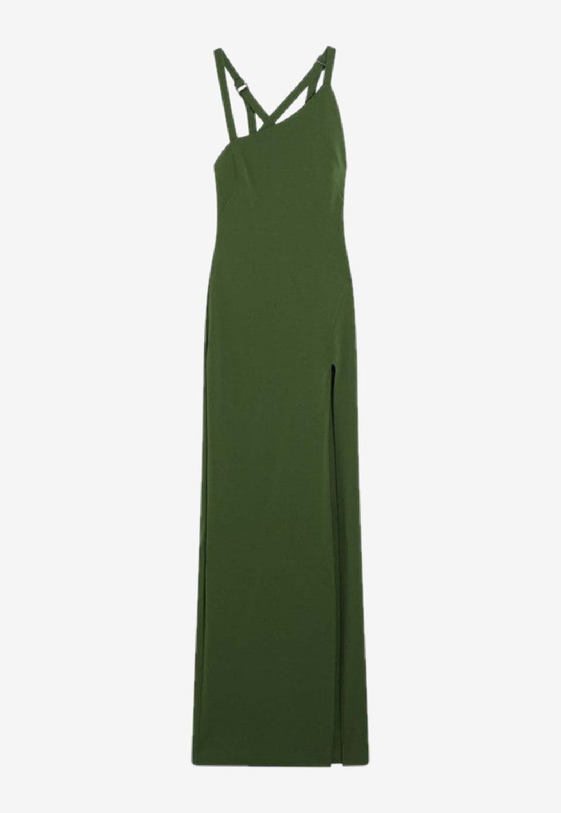 The Attico Maxi Dress with Front-Slit Green 260WCW0026VVP002AA/S_ATTIC-017