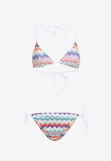 Zigzag-Pattern Bikini Set