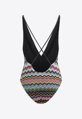 Zigzag-Pattern One-Piece Swimsuits