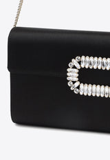 Pilgrim Crystal Embellished Satin Clutch