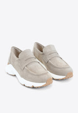 Suede Sneakers with Penny-Strap
