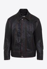 Prince Nappa Leather Bomber Jacket