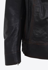 Prince Nappa Leather Bomber Jacket