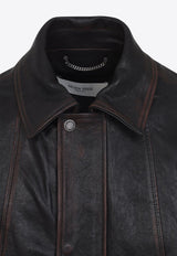 Prince Nappa Leather Bomber Jacket