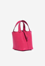 Picotin Lock 18 "SO PINK" in Rose Mexico Taurillon Clemence with Pink Hardware