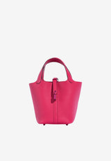 Picotin Lock 18 "SO PINK" in Rose Mexico Taurillon Clemence with Pink Hardware