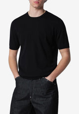 Roberto Collina Fine Knit T-shirt Black 261MYA10021CO/S_ROBER-09