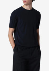Roberto Collina Fine Knit T-shirt Navy 261MYA10021CO/S_ROBER-10