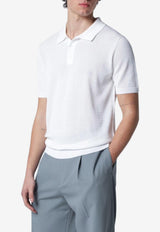 Roberto Collina Openwork Ribbed Polo T-shirt White 261MYA13224CO/S_ROBER-01