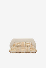 Themoirè Tia Raffia Clutch Bag Beige 261WTMB00OIRA/S_THEMO-0108B