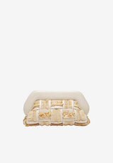 Themoirè Tia Raffia Clutch Bag Beige 261WTMB00OIRA/S_THEMO-0108B