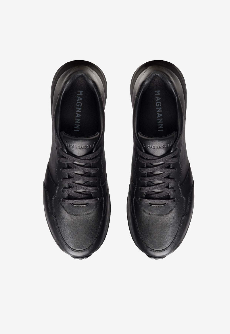 MAGNANNI Syros Leather Low-Top Sneakers Black 26313_BLACK