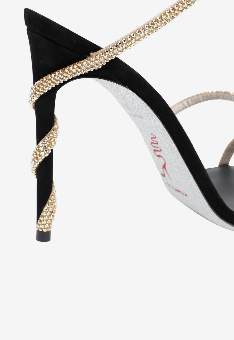 Margot 105 Crystal Spiral Sandals