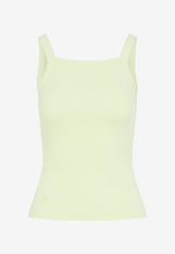 Square-Neck Ribbed Tank Top