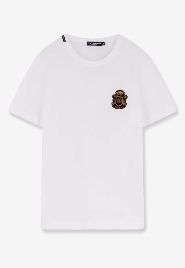 Dolce & Gabbana Logo Patch T-shirt White G8PT1ZG7PZUW0800_White_40005146
