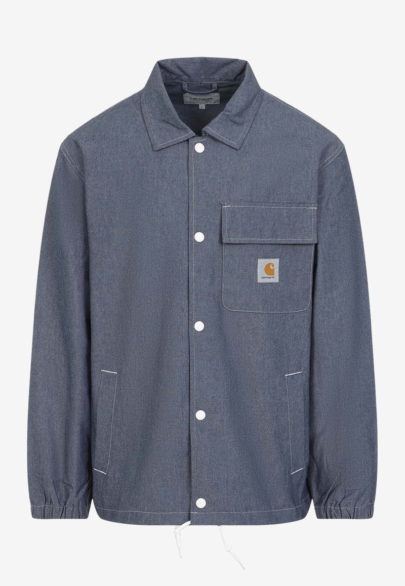 جاكيت بقَصة جاكيت برقعة شعار الماركة