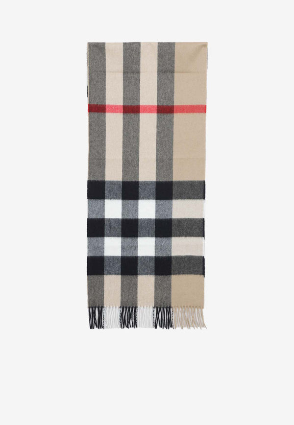 Check Cashmere Scarf