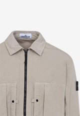 Logo Patch Zip-Up Overshirt