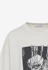 Graphic Print Slack Sweatshirt