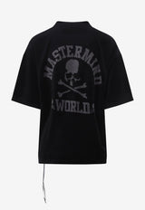 Velour Skull-Print T-shirt