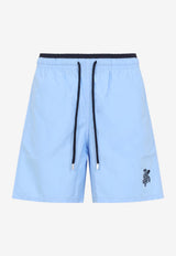 Moka Logo Embroidered Swim Shorts
