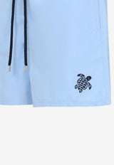 Moka Logo Embroidered Swim Shorts