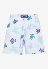 Moorea Turtles Print Swim Shorts