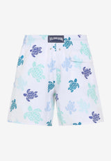 Moorea Turtles Print Swim Shorts
