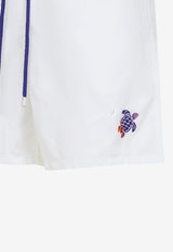 Moka Logo Embroidered Swim Shorts