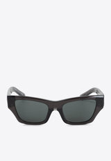 نظارة شمسية من الأسيتات بإطار مستطيل