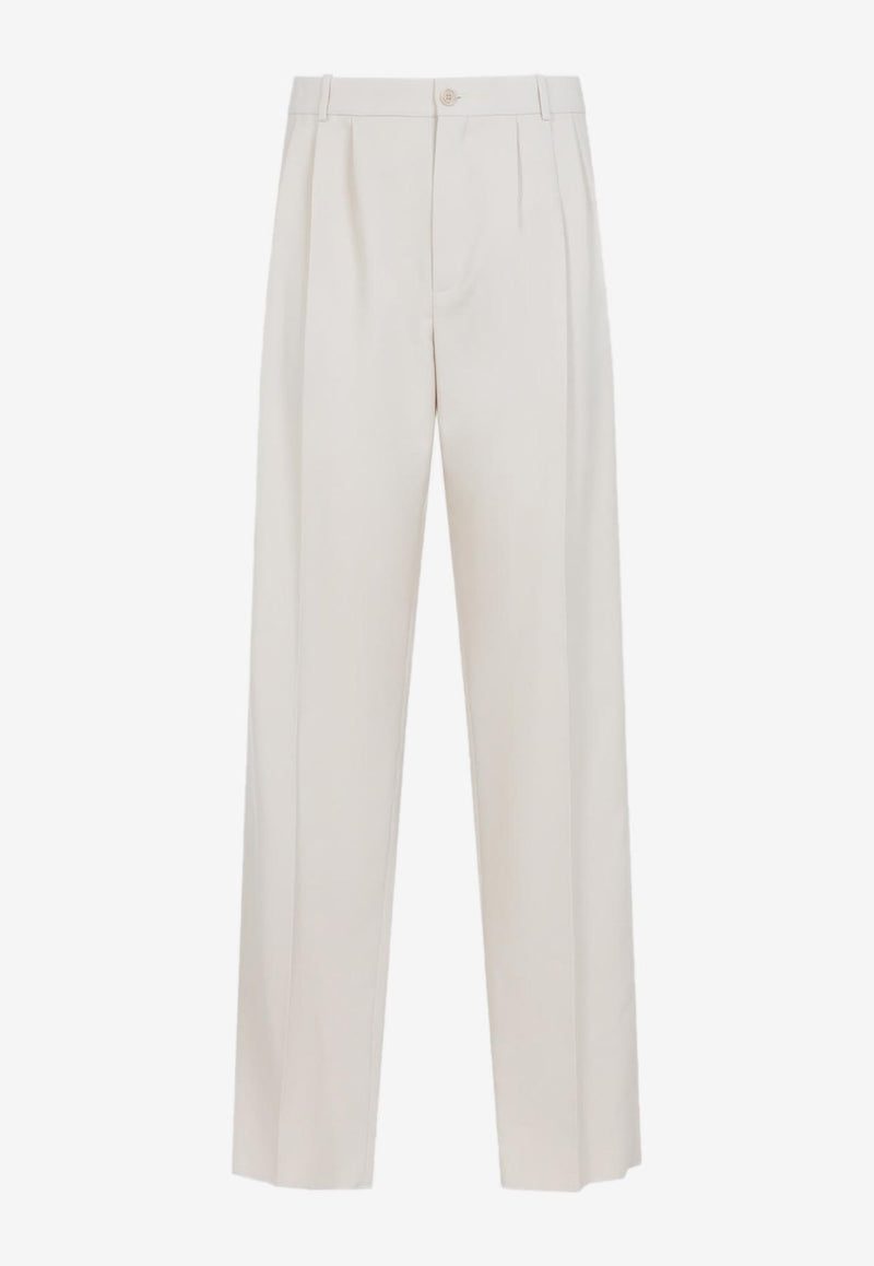 Straight Wool Pants