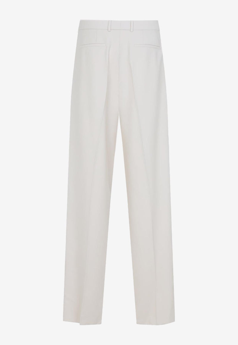 Straight Wool Pants