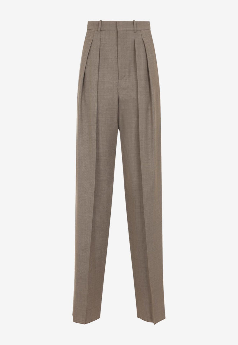 Pleated Tailored Pants in Wool